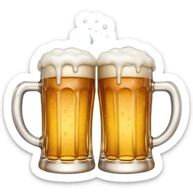 beer mugs cheers no face sticker