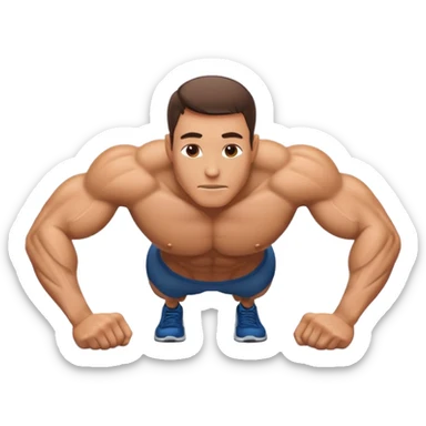 muscular arm doing pushups sticker