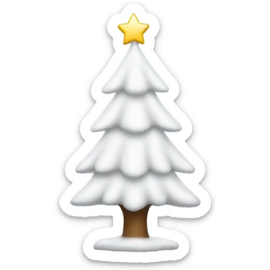 White Christmas tree sticker