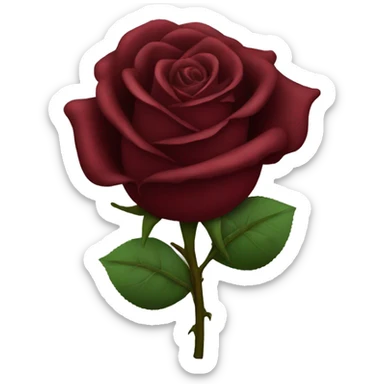 Dark red rose sticker