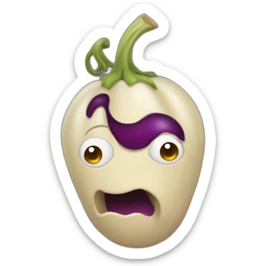 Blonde mange aubergine sticker