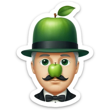 Magritte “the son of man”  sticker