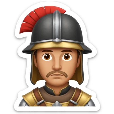 The head of a Spanish conquistador sticker