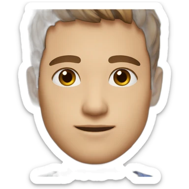 Man, 25, brown hair, brown eyes, short hair sticker