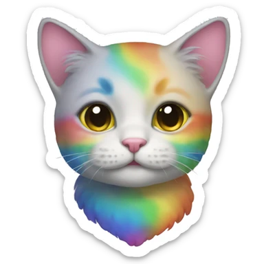 Rainbow kitty  sticker