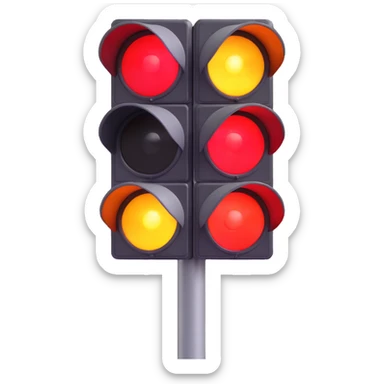 traffic light with red light on, meaning 'wait', stop/start vibe emoji sticker