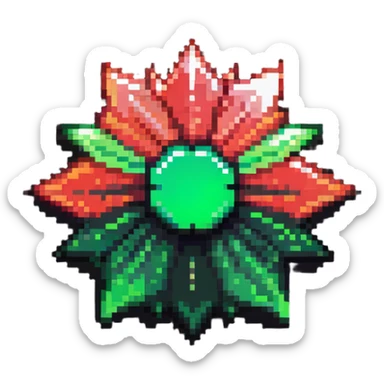 Star-shaped members badge with green to red gradient rays emanating from center sticker