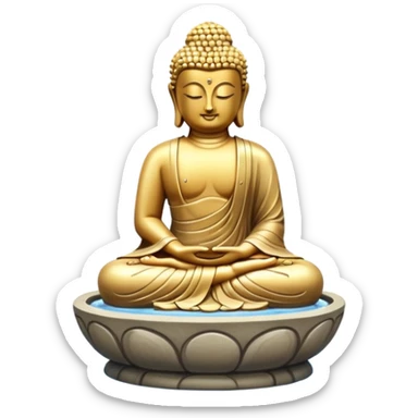 Buddha statue in a zen fountain  sticker