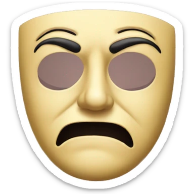 comedia del arte mask sticker