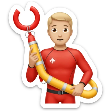 Lifeguard Holding Rescue circle Tube sticker