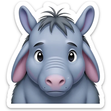 accurate eeyore from winnie the pooh  sticker