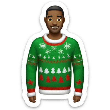 Realistic Ugly Christmas sweater sticker
