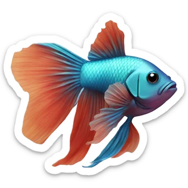 Beta fish sticker