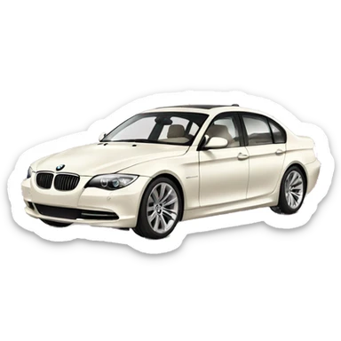 BMW luxury car all pink off white interior  sticker