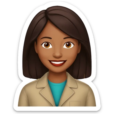 Rozonda Chilli Thomas with long dark brown hair sticker