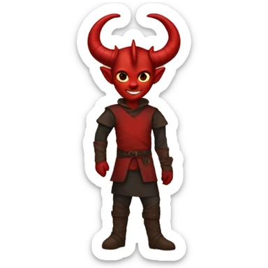 A red 'x' with tiefling behind it sticker