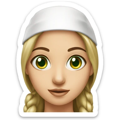 serbian girl cook green eyes sticker