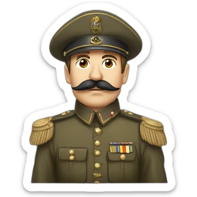 allemand moustachu de la seconde guerre mondiale sticker