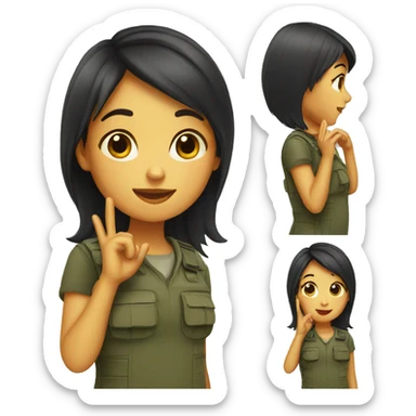 Girl Salute  sticker