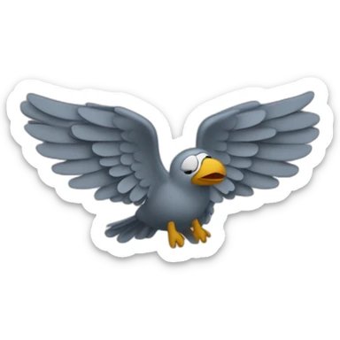 un pneu avec des ailes qui dit je m'en vais sticker