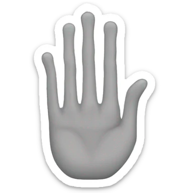 mano con el dedo anular y pulgar completamente cerrados sticker