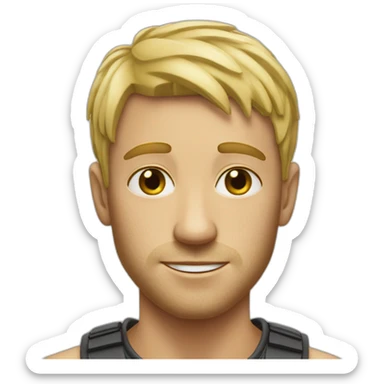 Blond-man-Freckles-Fringe sticker