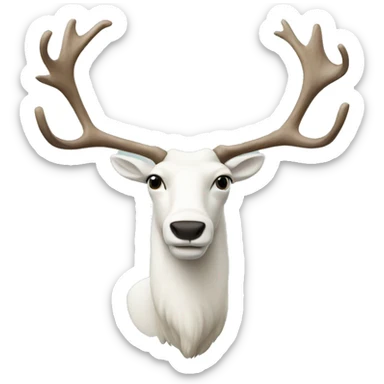 big white caribou sticker