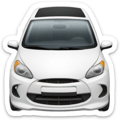 White hatchback car sticker