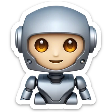 Emoji, Robot name Kite AI, cartoon, no background, fun sticker