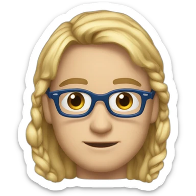 Tobey mcguire lunette et yeux bleu sticker