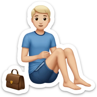 pessoa sentada com as pernas aparecendo, porem png sem aparecer no que ela ta sentada sticker