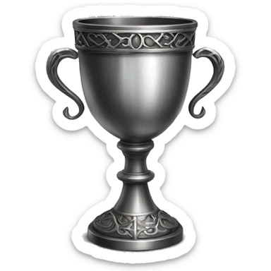 detailed gothic silver chalice sticker
