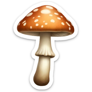 realistic mushroom  sticker