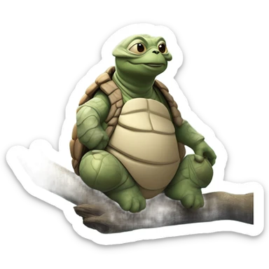 Master Oogway meditates on a branch sticker