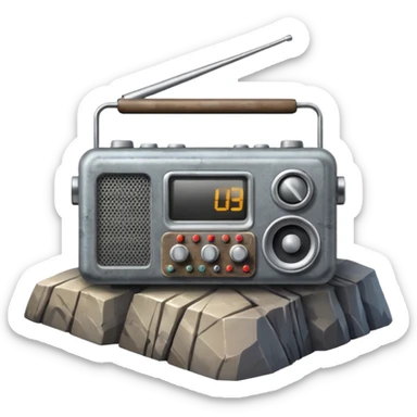 radio sopra una montagna sticker