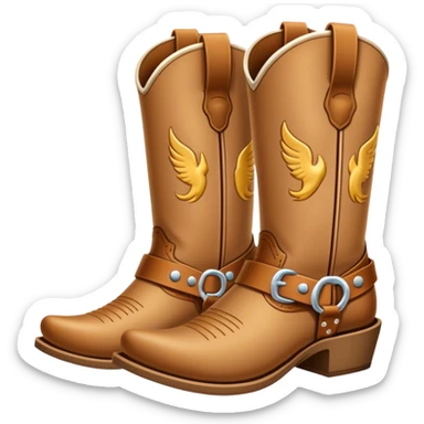 Cowgirl boots on a beachtow  sticker