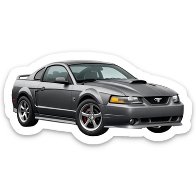 Dark Grey 2003 mustang gt emoji sticker