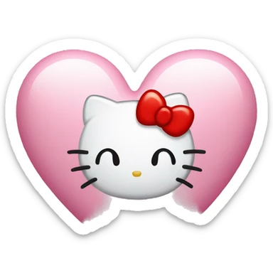 hello kitty heart sticker