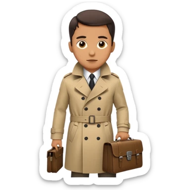 Spy with single briefcase sticker