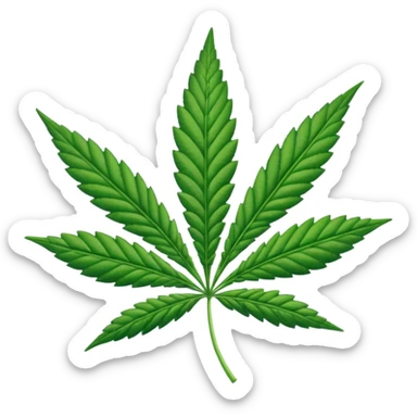 cannabis leaf sticker
