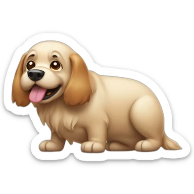 a dog pooping sticker