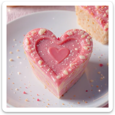 Remove background, keep edges crisp, pastel food heart emoji with sparkles in professional photography style with no background. sticker