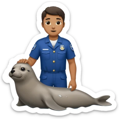 National Oceanic and Atmospheric Administration rescue workers rescue a seal sticker