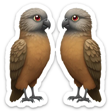 kea new zealand bird with heart sticker