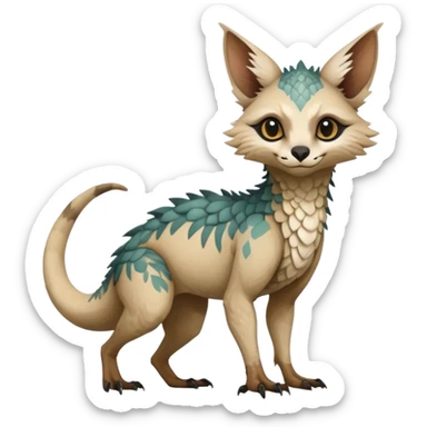 Modern Realistic Rare Fantasy Vernid-Trico-species by LiLaiRa full body sticker