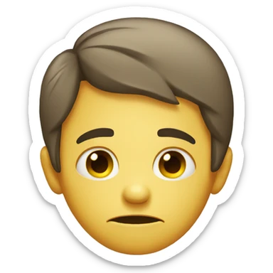 Emoji Face depressed sticker