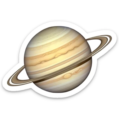 Doodle outline of saturn planet sticker