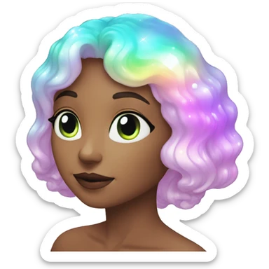 Shiny Pastel-Rainbow-Sparkle-Iridescent-Nebula-Gemstone sticker