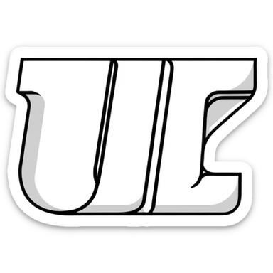 letters BLK in black color sticker