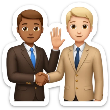 two people shaking hands contact icon sticker